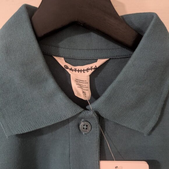 Athleta | On The Go Polo In Borealis Green - Picture 5 of 11